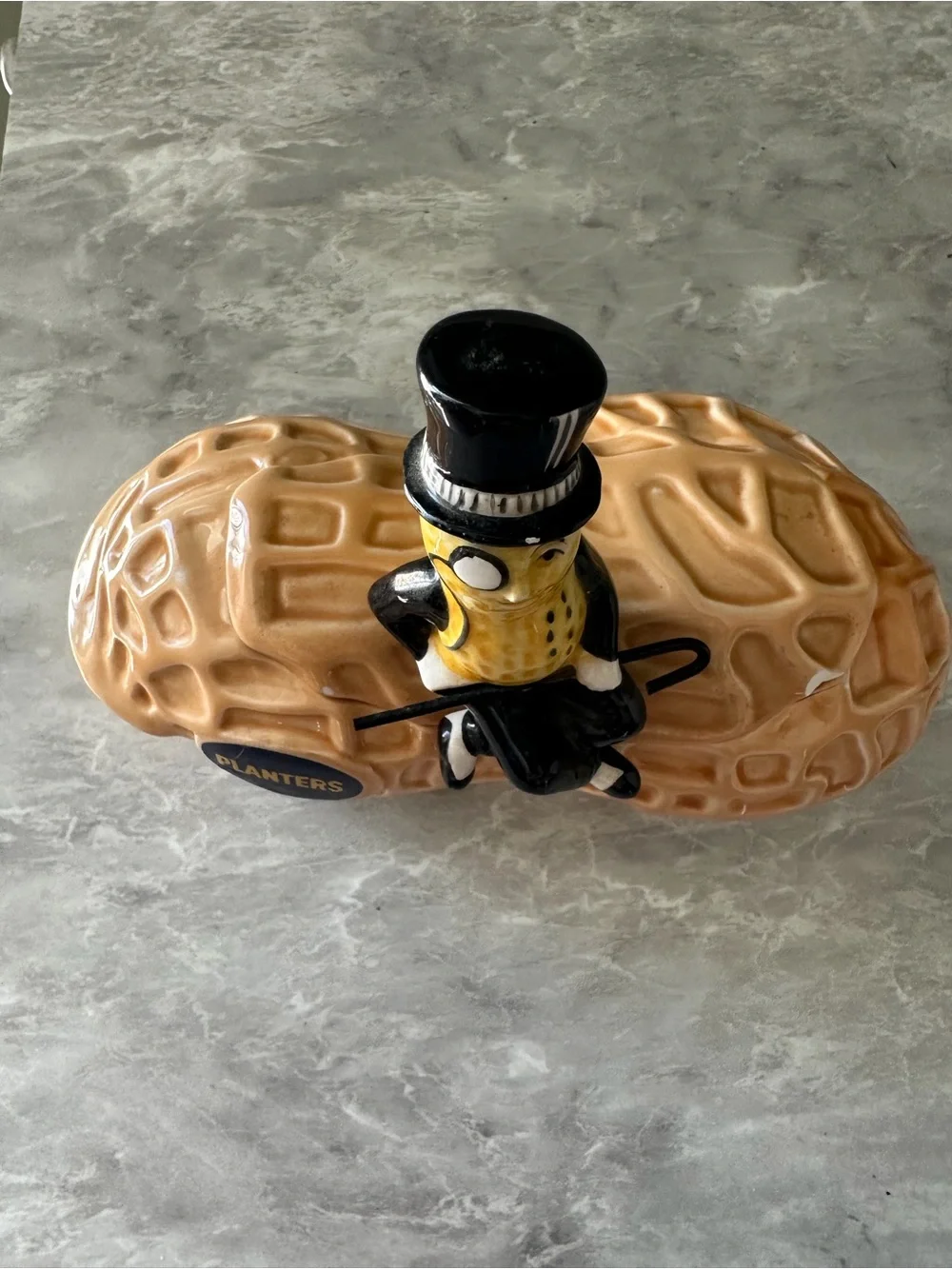 Planters Mr. Peanut Ceramic Peanut Dish - Tan and Black